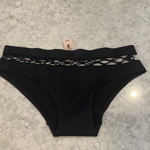 Victoria’s Secret  Black Bikini Bottom with  Cutout Design
